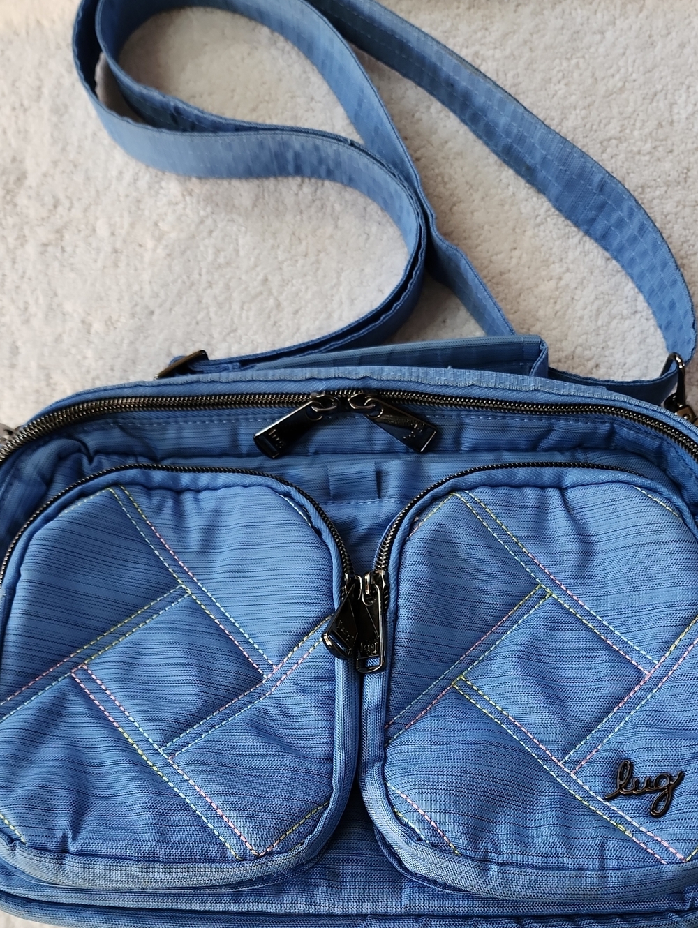 Lug Rider Women's Blue Crossbody Shoulder Bag Preowned